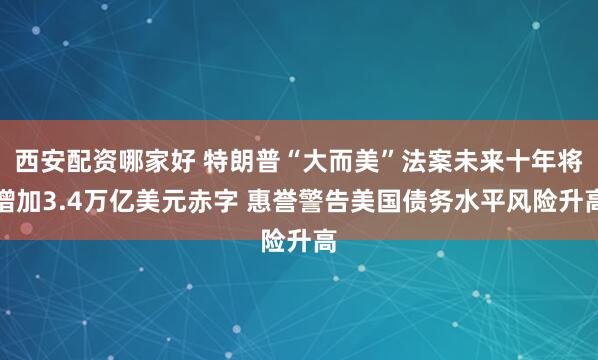 西安配资哪家好 特朗普“大而美”法案未来十年将增加3.4万亿美元赤字 惠誉警告美国债务水平风险升高